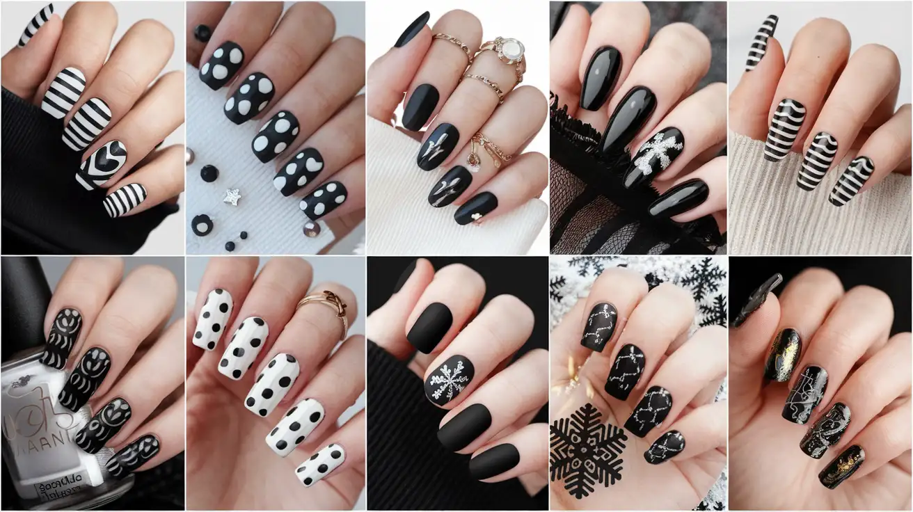 10+ Black Nail Designs To Make A Bold Statement This Winter Season